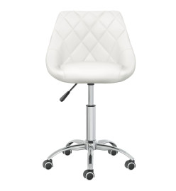 Chaise pivotante de bureau Blanc Similicuir