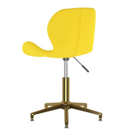 Chaises à manger pivotantes lot de 2 jaune moutarde velours