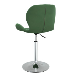 Chaise pivotante de salle à manger Vert foncé Velours