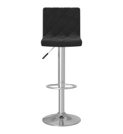 Tabourets de bar lot de 2 noir velours