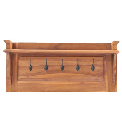 Porte-manteau mural 80x16,5x35 cm Bois de teck solide