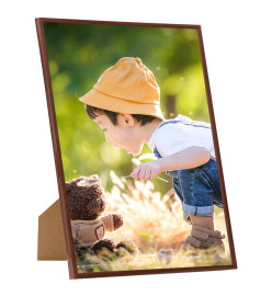 Collage de cadres photo 3 pcs de mur table Bronze 21x29,7cm MDF