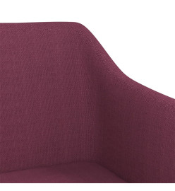 Chaises à manger pivotantes lot de 2 violet tissu