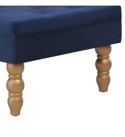 Tabouret Bleu marine 60x60x36 cm Velours