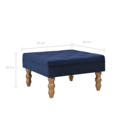 Tabouret Bleu marine 60x60x36 cm Velours