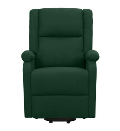 Fauteuil de massage Vert foncé Tissu