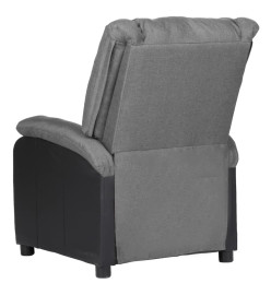 Fauteuil inclinable Gris clair Similicuir et tissu