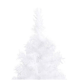 Sapin de Noël artificiel d'angle Blanc 150 cm PVC