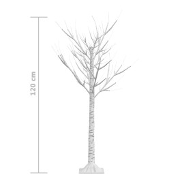 Sapin de Noël 120 LED colorées Saule 1,2 m Int/Ext