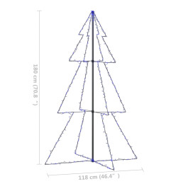 Arbre de Noël cône 240 LED d'intérieur/d'extérieur 118x180 cm