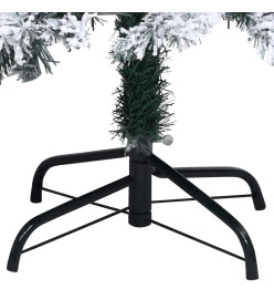 Sapin de Noël artificiel avec neige floquée vert 120 cm PVC