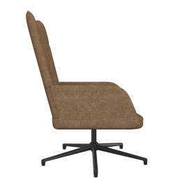 Chaise de relaxation avec tabouret Taupe Tissu