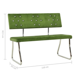 Banc 110 cm Vert clair Velours