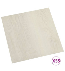 Planches de plancher autoadhésives 55 pcs PVC 5,11 m² Beige