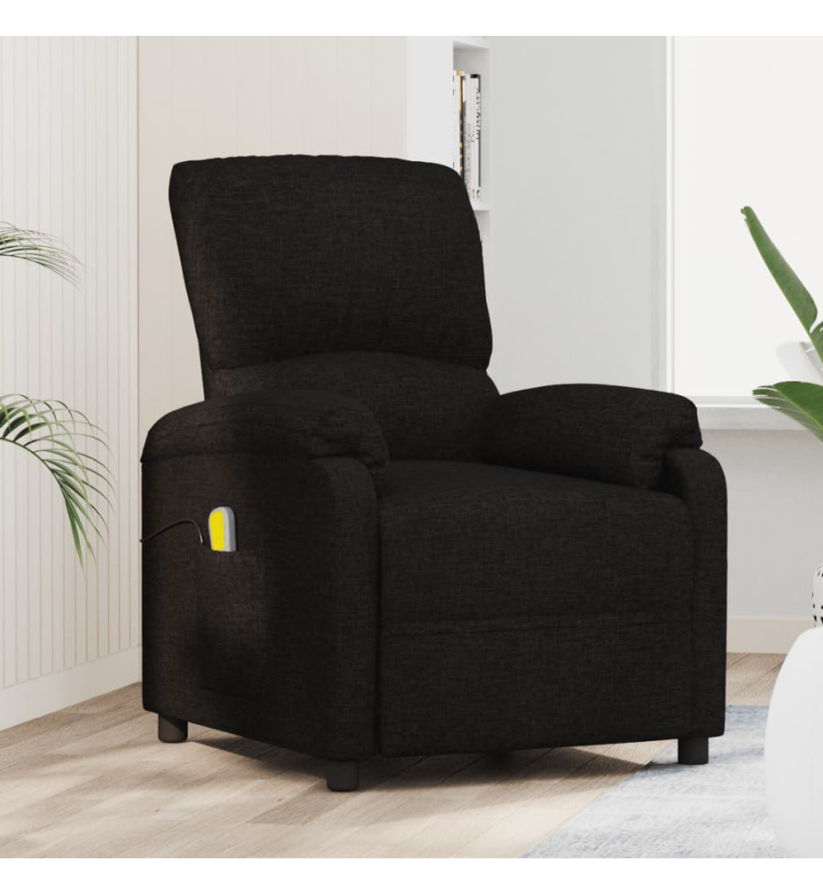 Fauteuil de massage Noir Tissu