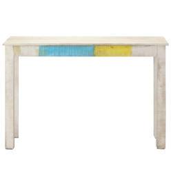 Table console Blanc 115x35x77 cm Bois de manguier brut