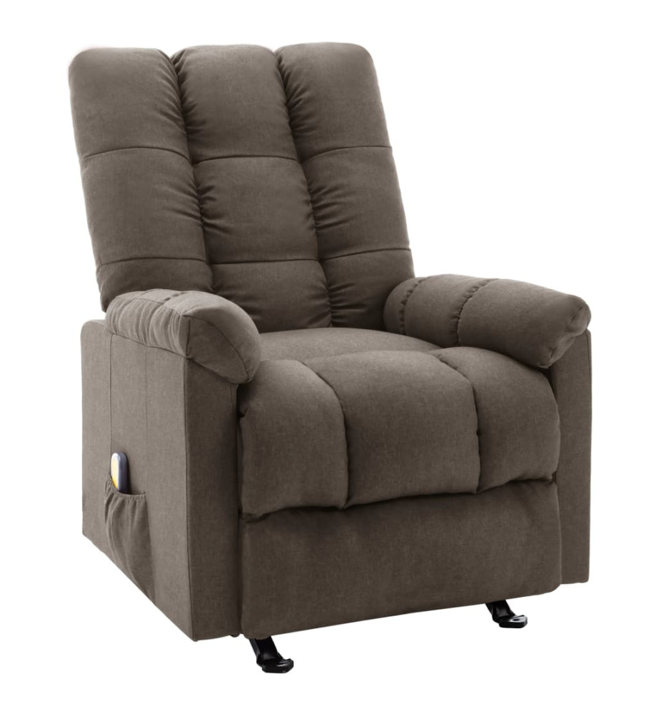 Fauteuil de massage inclinable Marron Tissu