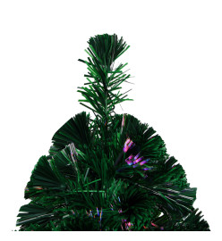 Sapin de Noël artificiel avec support vert 180 cm fibre optique