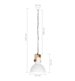 Lampe suspendue industrielle 25 W Blanc Rond Manguier 32 cm E27