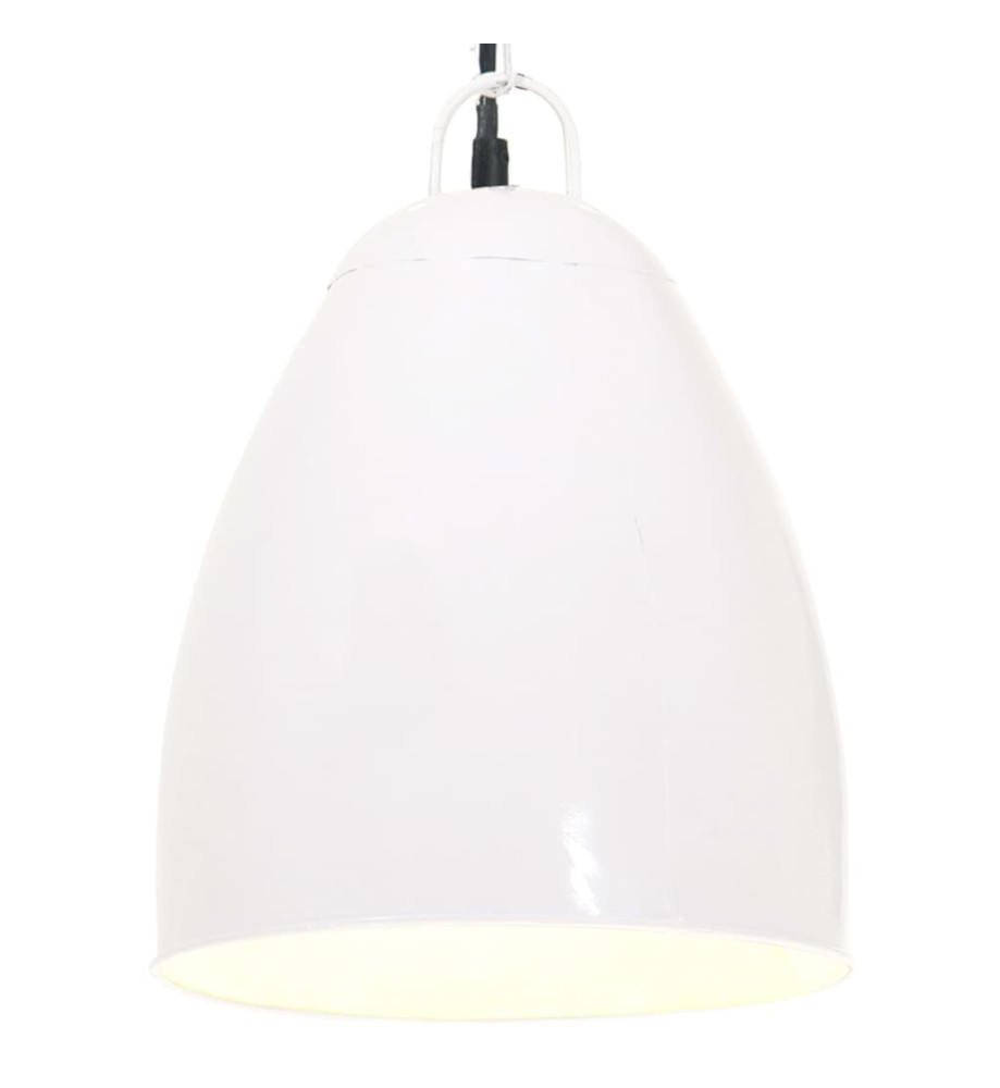 Lampe suspendue industrielle 25 W Blanc Rond 32 cm E27