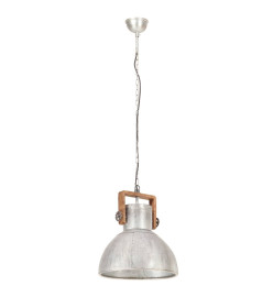 Lampe suspendue industrielle 25 W Argenté Rond 40 cm E27