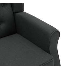 Fauteuil de massage avec repose-pied Gris foncé Tissu