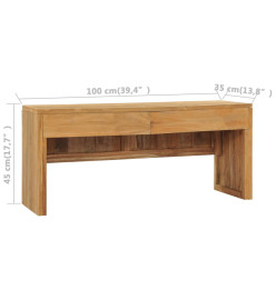 Meuble TV 100x35x45 cm Bois de teck massif