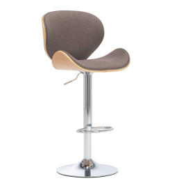 Tabouret de bar Taupe Tissu