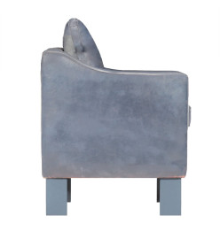 Fauteuil Gris Cuir véritable