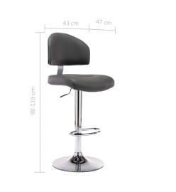 Tabouret de bar Gris Similicuir