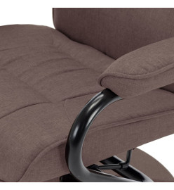 Fauteuil inclinable avec repose-pied Marron Tissu