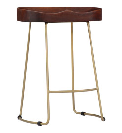 Tabourets de bar Gavin lot de 2 bois de manguier massif