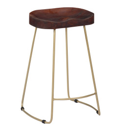 Tabourets de bar Gavin lot de 2 bois de manguier massif