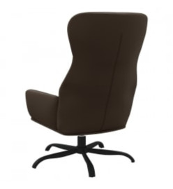 Chaise de relaxation avec tabouret Marron Similicuir