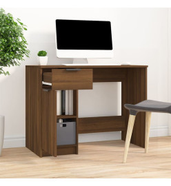 Bureau Chêne marron 100x50x75 cm Bois d'ingénierie