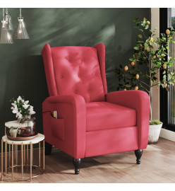 Fauteuil de massage inclinable rouge bordeaux velours