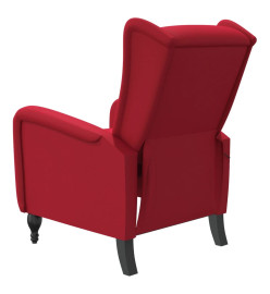 Fauteuil de massage inclinable rouge bordeaux velours