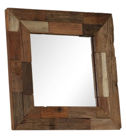 Miroir Bois de récupération massif 50 x 50 cm