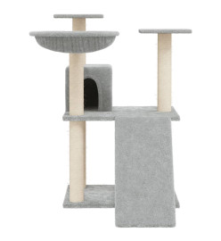 Arbre à chat avec griffoirs en sisal Gris clair 83 cm