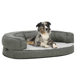 Matelas de lit ergonomique de chien 75x53 cm Polaire Gris