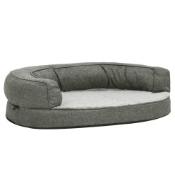 Matelas de lit ergonomique de chien 75x53 cm Polaire Gris