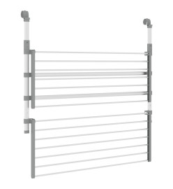 Séchoir à linge pour balcon 89x25x(60-95) cm aluminium