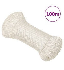 Corde de travail Blanc 3 mm 100 m polypropylène