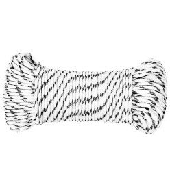 Corde de bateau tressé Blanc 5 mmx25 m Polyester