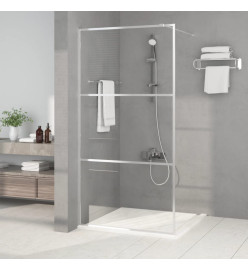 Paroi de douche Argenté 100x195 cm Verre ESG transparent