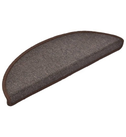 Tapis d'escalier 10 pcs 65x24x4 cm Marron café