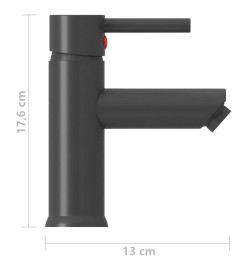 Robinet de lavabo de salle de bain Gris 130x176 mm