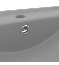 Lavabo avec trou de robinet Gris clair mat 60x46 cm Céramique