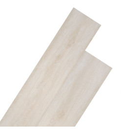 Planches de plancher PVC Non auto-adhésif Blanc chêne classique