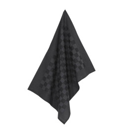 Serviettes de cuisine 20 pcs noir et gris 50x70 cm coton